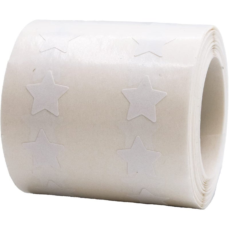 InStockLabels.com White Star Shape Stickers 0.50 Inch 1,000 Adhesive Labels - Image 1